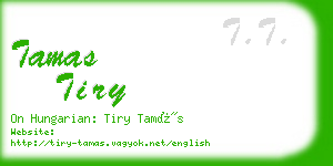 tamas tiry business card